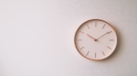 A beautifully designed modern clock featuring a round shape and minimalist details, perfect for enhancing any living space with elegance and style.の素材