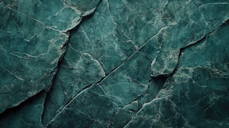 This image features a textured green stone surface with prominent cracks and natural patterns, perfect for backgrounds, designs, and artistic projects.の素材