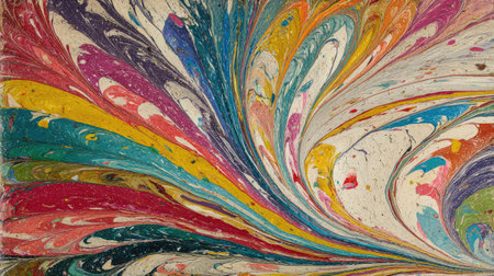 Experience the allure of colorful marbling art with this vibrant abstract design featuring swirling patterns and rich textures that inspire creativity.の素材