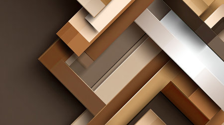 A visually striking abstract composition featuring layered geometric shapes in neutral tones. Perfect for backgrounds, art projects, and modern decor.の素材
