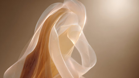 This mesmerizing abstract artwork features soft, flowing shapes in gentle light, creating a serene atmosphere. Ideal for creative projects and designs.の素材