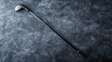 A striking image featuring a sophisticated golf club placed on a textured background, symbolizing the elegance and precision of the sport for enthusiasts and athletes.の素材