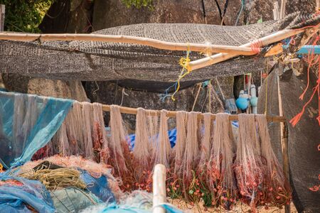 Samui, Thailand fishing equipment for fishermen Thailand.の写真素材