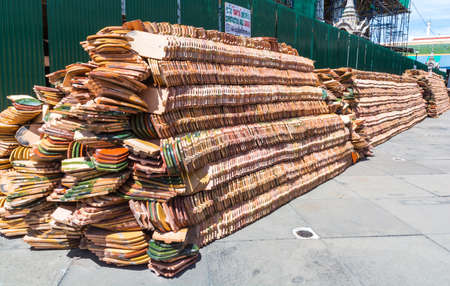 Preparation Division tile roof to order and safety.の写真素材