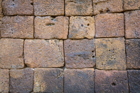 Background laterite built by the ancient craft.