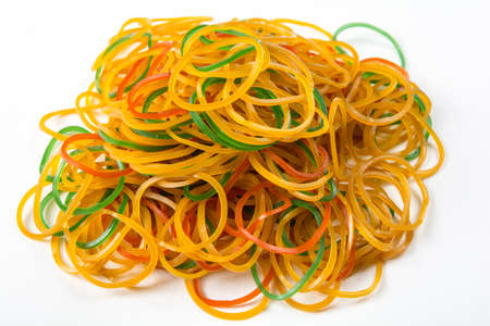 Thin rubber band to tie things.