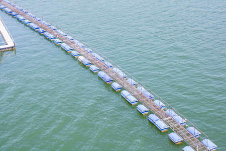 A temporary footbridgeの写真素材