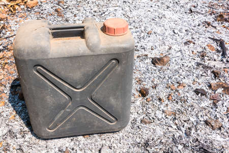 Gasoline tank for emergency use.