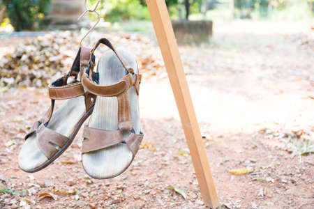 Fashion shoes wear comfortable hiking tour.の写真素材