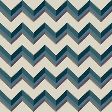 earth tone wave zigzag pattern vectorのイラスト素材