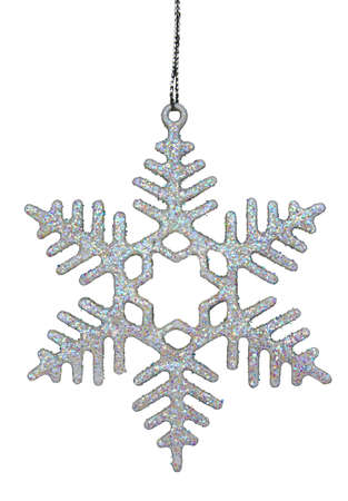 Christmas snowflake on white backgroundの写真素材