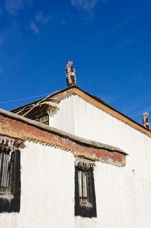 Roof decoration in Tashilhunpo temple, Tibetの写真素材