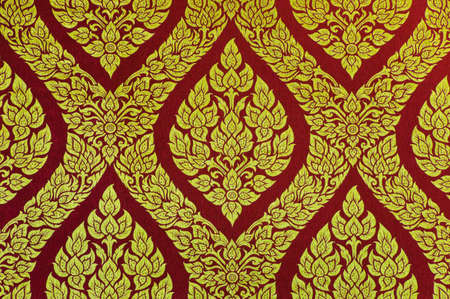 Traditional Thai floral pattern paintingの写真素材