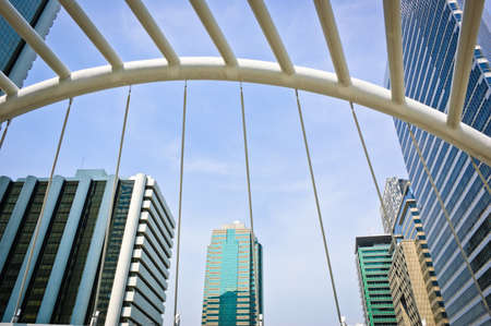 Business area in Bangkok downtown, Thailandの写真素材