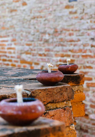 Candle in jarの写真素材