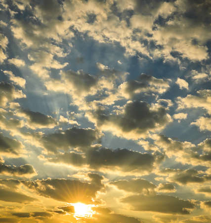 Dramatic sunrise sky