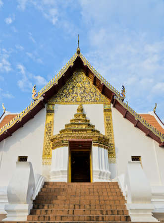 Buddhist temple of Wat Phumin in Nan, Thailandの写真素材