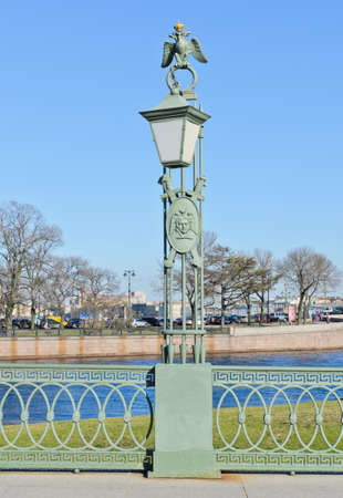 Russian ancient lamp at Peter and Paul Fortress, Russiaの写真素材