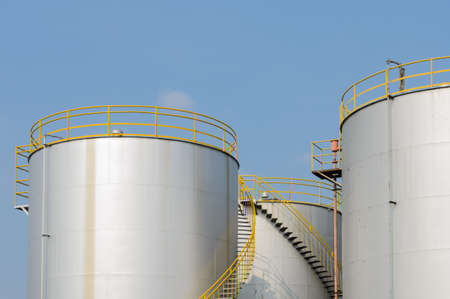 Industrial storage tankの写真素材