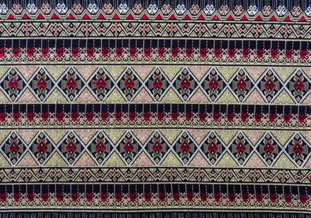 Pattern of Thai woven fabric backgroundの写真素材