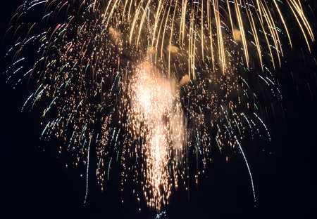 Colorful fireworks in the night skyの写真素材