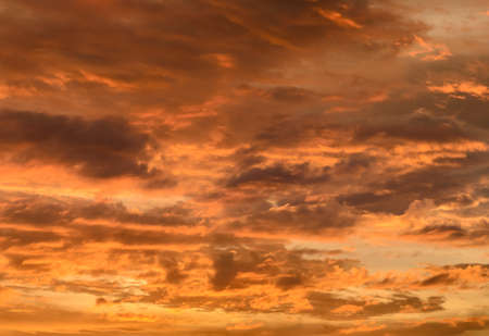 Orange sunset with cloudscape