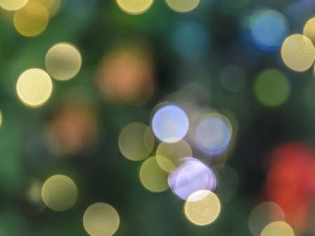 Defocused abstract colorful Christmas bokeh の写真素材