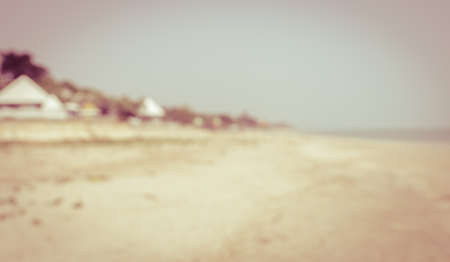 Blurry beach in vintage style colorの写真素材