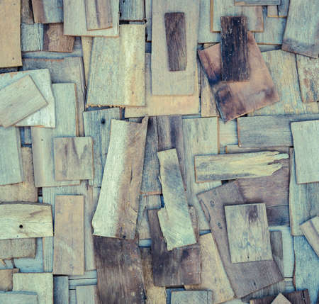 Scrap wooden wall texture background. Recycled concept.の写真素材
