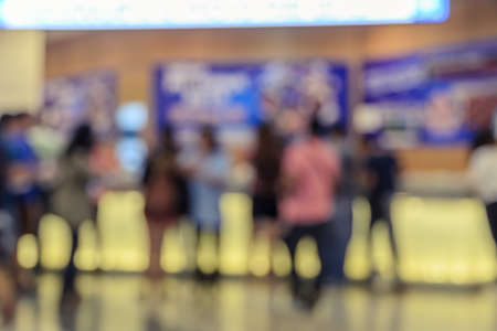Abstract blur people registering for meeting, seminar or exhibition background