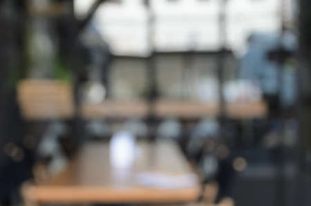 Abstract blur image of outdoor restaurant backgroundの写真素材