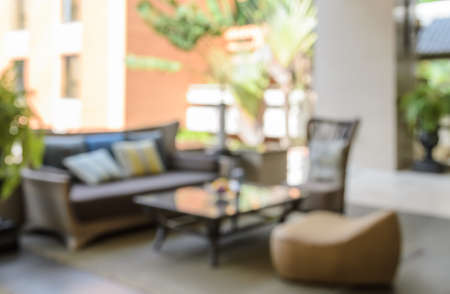 Abstract outdoor hotel reception blurred backgroundのeditorial素材