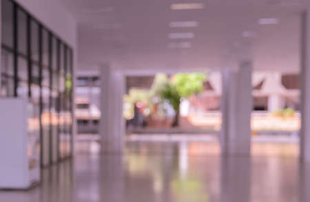 Abstract blur empty building hallway background