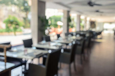 Abstract blur empty restaurant cafe  for background