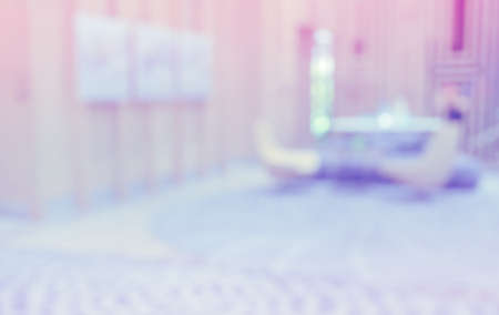 Abstract blurred interior of hotel, hospital or office lobby for backgroundの写真素材