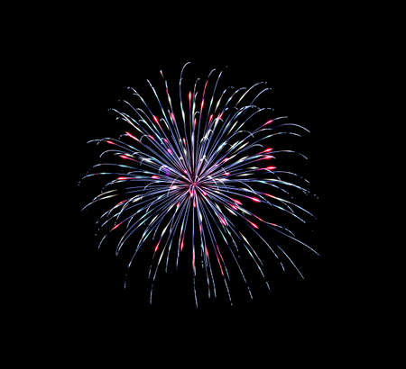 Beautiful light for celebration of Festive colorful fireworks display on night sky. New year and anniversary concept.の写真素材