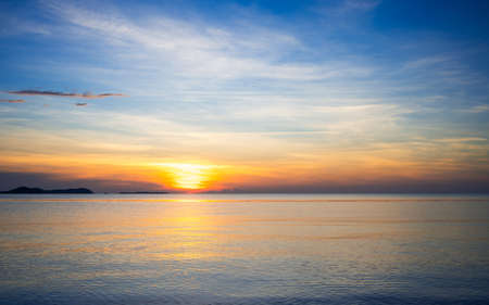 Sunrise over tropical sea in summer. Nature scene backgroundの写真素材