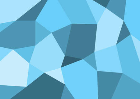 Polygonal low poly blue color. Abstract mosaic background for web banner, poster, flyer and brochure.のイラスト素材