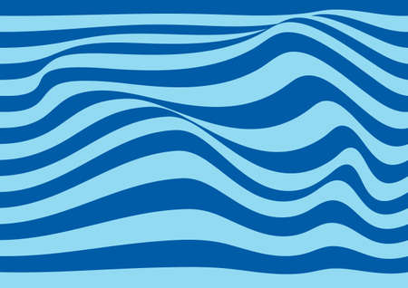 Abstract blue stripes optical art wave pattern lines background