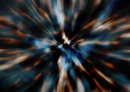 Abstract blurred background with zoom effect for graphic design. Red, yellow and blue color motion.の写真素材