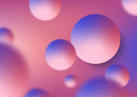 Abstract 3D pink sphere balls shape. Bubble trendy gradient template for cover brochure, flyer,...
