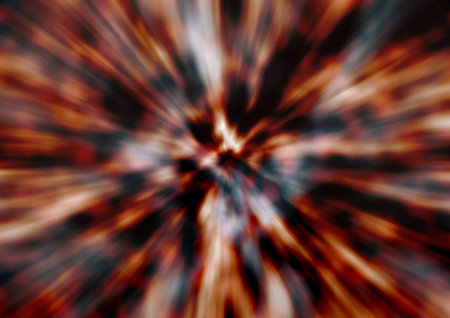 Abstract blurred background with zoom effect for graphic design. Red, yellow and green color motion.の写真素材