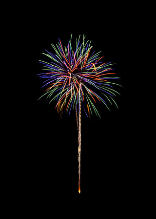 Beautiful light for celebration of Festive colorful fireworks display on night sky. New year and anniversary concept.の写真素材