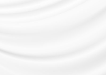 Abstract vector background white rpppled fabric or cloth with soft waves folds illustrationのイラスト素材