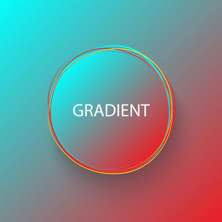 Abstract background of blue and red gradient color with glowing multicolored circular frame vector illustration for digital artwork, branding, presentations or posters graphic designのイラスト素材