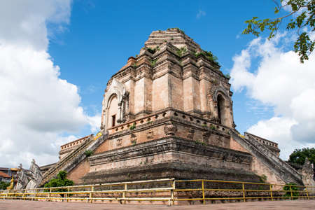 Wat Chedi Luang the landmark of Chiang Mai  Thailandの写真素材