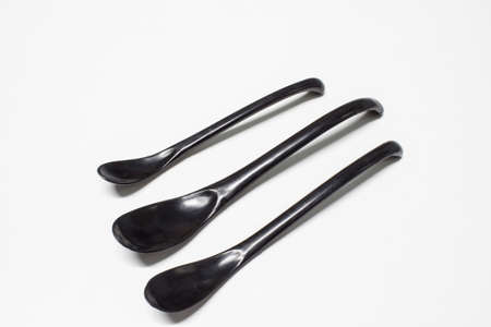 Spoon in black; Chemical Spoonの写真素材