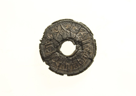 Old coins of Thailand on white backgroundの写真素材