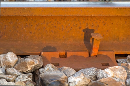 railway tracks closeupの写真素材