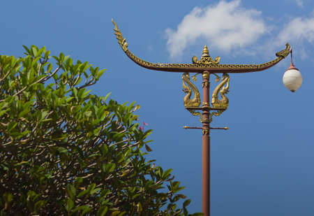 Vintage street lights in Nan cityの写真素材